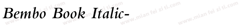 Bembo Book Italic字体转换